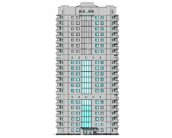 Проект №2-126 "22-х этажный монолитный дом с подземным паркингом в г. Казань"